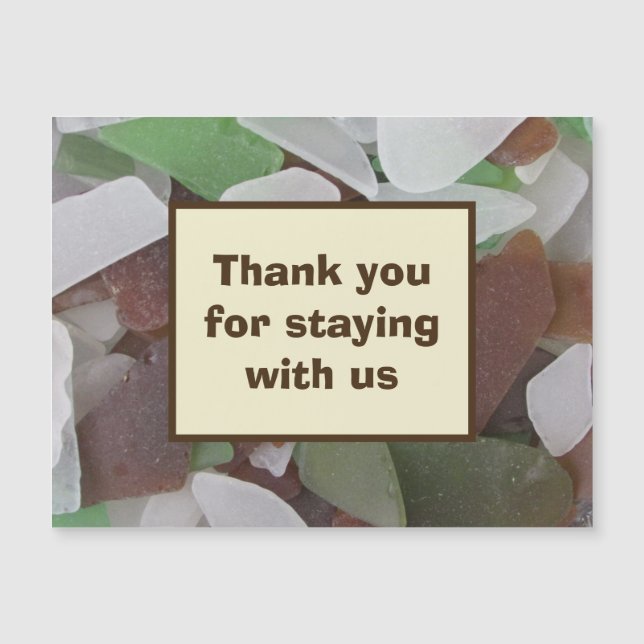 Vielen Dank House Rental Guest Beach House Magnetkarte (Vorderseite)