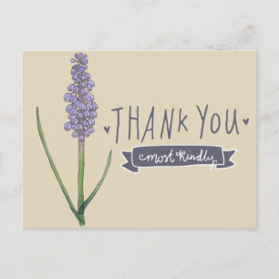 Vielen Dank Hyacinth Postkarte