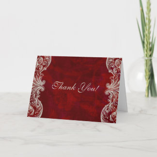 Vielen Dank, Ihr Card Formal Rote Rose Garden Wedd Dankeskarte
