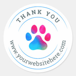 Vielen Dank, Ihr Dog Small Business Sticker
