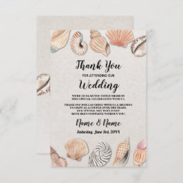 Vielen Dank Ihre Card Muscheln Ocean Beach Wedding Einladung