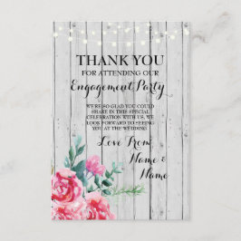 Vielen Dank, Ihre Card Verlobung Hochzeit Wood Red Einladung