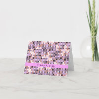 Vielen Dank Ihre Karte Lila rosa Pixel
