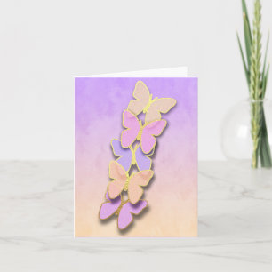 Vielen Dank Ihre Karte Lila und Orange Butterflies