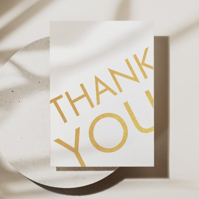 Vielen Dank, Ihre Karte Moderne Minimalistisch Foi (Minimalist Thank You Card Foil Metallic)