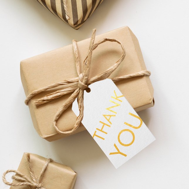 Vielen Dank, Ihre Karte Moderne Minimalistisch Foi Geschenkanhänger (Thank You Card Modern Minimalist Foil Metallic Foil Gift Tags)
