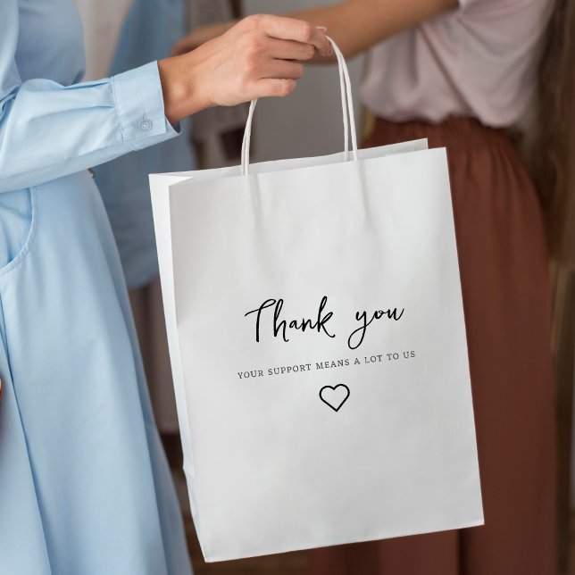 Vielen Dank, Ihre Unterstützung bedeutet uns viel, Mittlere Geschenktüte (Von Creator hochgeladen)