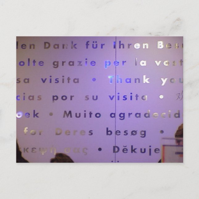 Vielen Dank in vielen Sprachen, Luzern Postkarte (Vorderseite)