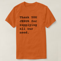 Vielen Dank JESUS, dass Sie alle unsere Bedürfniss