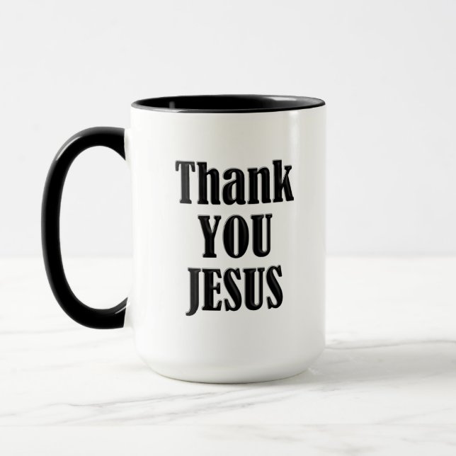 VIELEN DANK, JESUS, TASSE (Links)