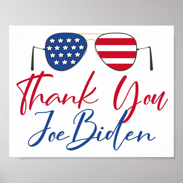 Vielen Dank Joe Biden Gedenk Poster (Vorne)