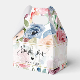 Vielen Dank Kalligraphie Script Watercolor Blume Geschenkschachtel