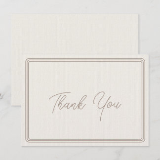 Vielen Dank Karte einfache braune beige Grenze