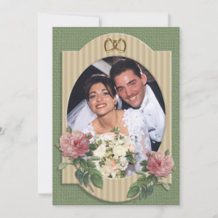 Vielen Dank Karte für Hochzeit Foto Vintage Rose