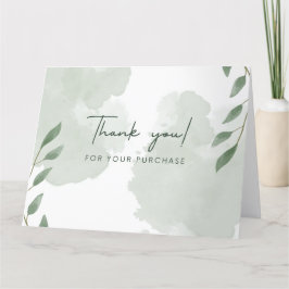 Vielen Dank Karte mit einfachem Grün