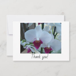 Vielen Dank Karte mit lila Orchideen