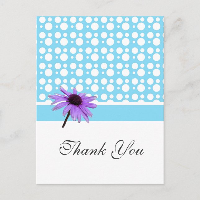 Vielen Dank Karte, Punkte und Dissy Postkarte (Vorderseite)