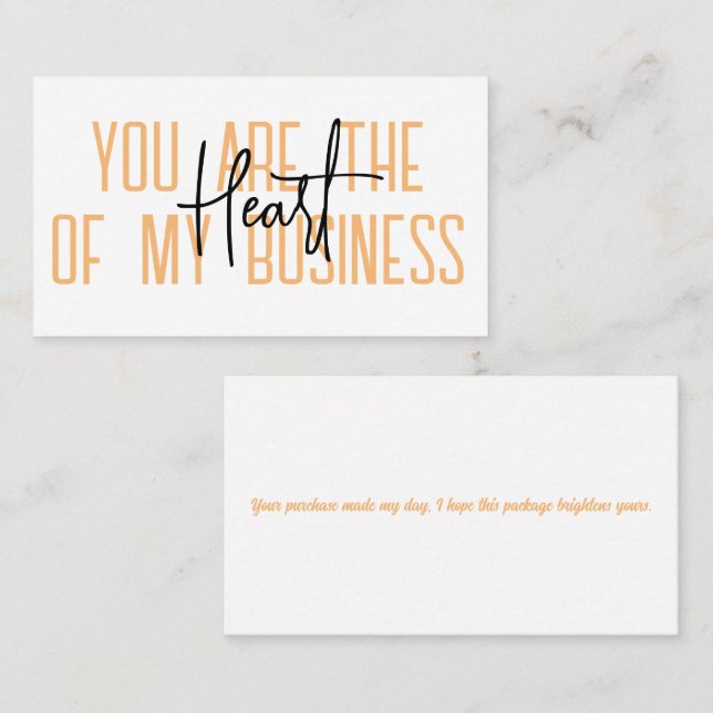 Vielen Dank Karten, die Sie sind das Herz meines G Visitenkarte (Vorne/Hinten)