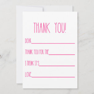 Vielen Dank Karten für Mädchen