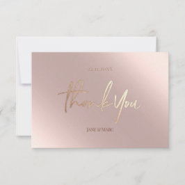 Vielen Dank Karten Imitate Foil Rosegold Postcard
