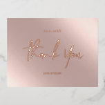 Vielen Dank Karten Real Foil Rosegold Postcard<br><div class="desc">Vielen Dank Custom Weddings Card ohne Fotos. Hochzeit Dankeschön Karten,  Elegante Moderne Kalligrafie Script Text Postkarten in echt rosa rossold metallische Folie.</div>