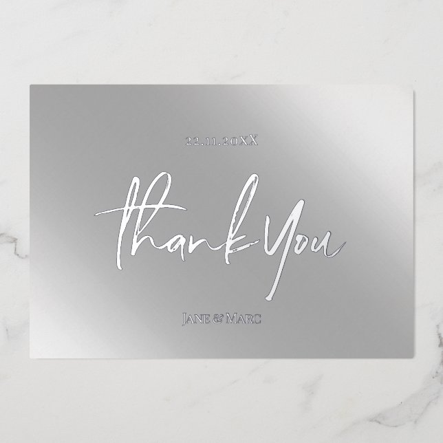 Vielen Dank Karten Real Foil Silver Gray (Vorderseite)