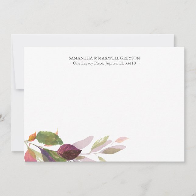 Vielen Dank Karten Rustic Fall Foliage Stationieru (Vorderseite)