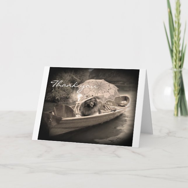 Vielen Dank, Keeshond Card Dankeskarte (Vorderseite)