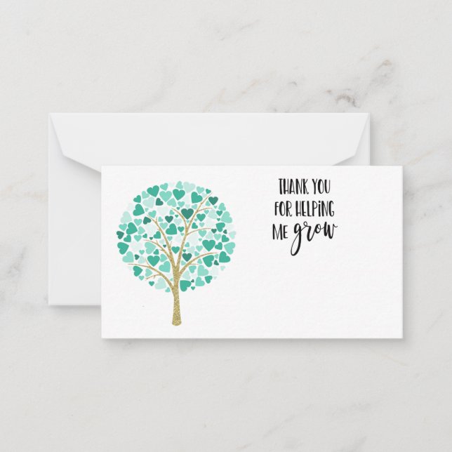 Vielen Dank Kinderzimmer Lehrer Geschenk verlassen Mitteilungskarte (Vorderseite)