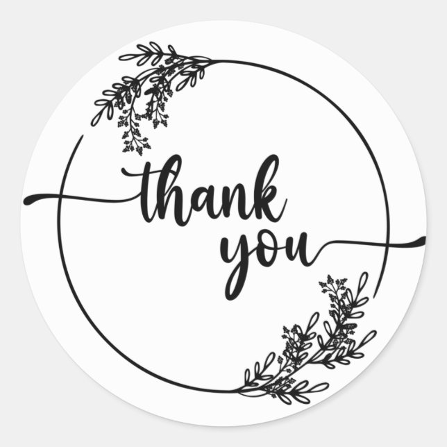 Vielen Dank! Klassischer Aufkleber (Vorderseite)