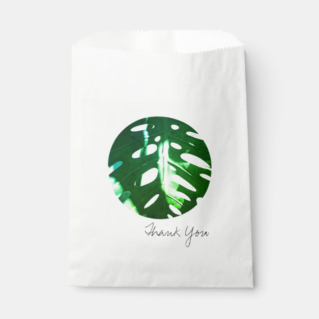 Vielen Dank Köstliches Monster Pflanze Leaf Gunst  Geschenktütchen (Vorderseite)