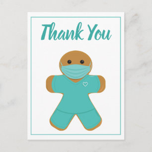 Vielen Dank, Krankenpfleger Doktor Gingerbread Man Postkarte