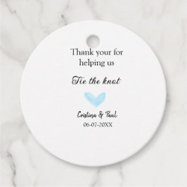 Vielen Dank Krawatte der Knoten blauen Herz Hochze Geschenkanhänger