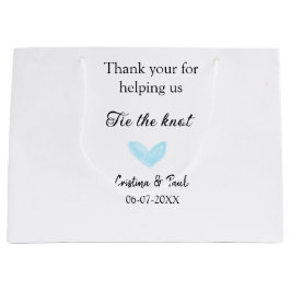 Vielen Dank Krawatte der Knoten blauen Herz Hochze Große Geschenktüte