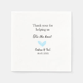 Vielen Dank Krawatte der Knoten blauen Herz Hochze Serviette