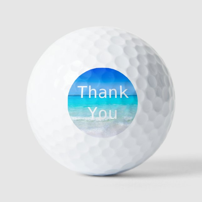Vielen Dank Kundengeschenk Beach Summer Golfball (Vorderseite)