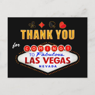 Vielen Dank - Las Vegas Sign Fabulous Casino Nacht Postkarte