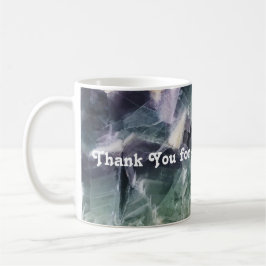 Vielen Dank Lehrer Green Lila Fluorite Foto Gem Kaffeetasse