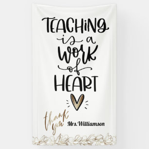 Vielen Dank Lehrer, Lehren ist ein Werk des Herzen Banner