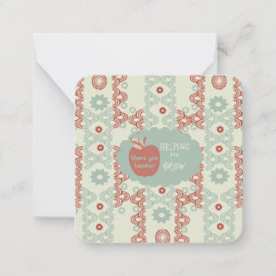 Vielen Dank, Lehrer: Mitteilungskarte