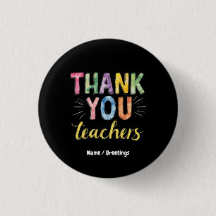 Vielen Dank Lehrer & Schüler Abschluss Geschenk Button