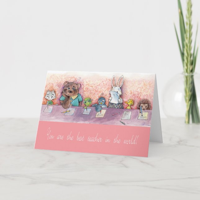 Vielen Dank Lehrerkarte Dankeskarte (Vorderseite)