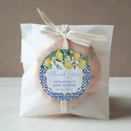 Vielen Dank Lemons Aquamarin Positano Brautparty G Runder Aufkleber