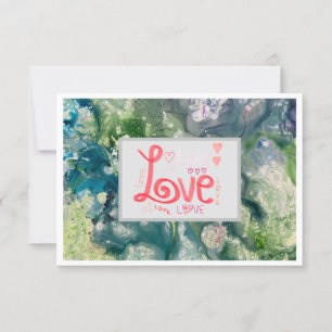 Vielen Dank, Liebe Flat Card 3.5" x 5"  Dankeskarte