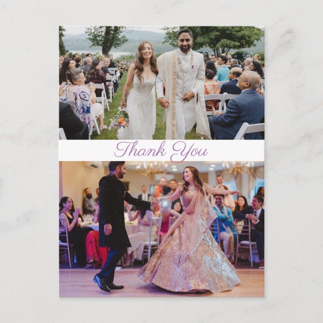 Vielen Dank Liebe Simple Postkarte (Vorderseite)