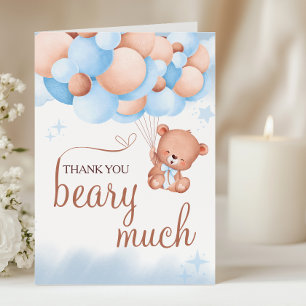 Vielen Dank lieber Teddy Bär Baby Shower Dankeskarte