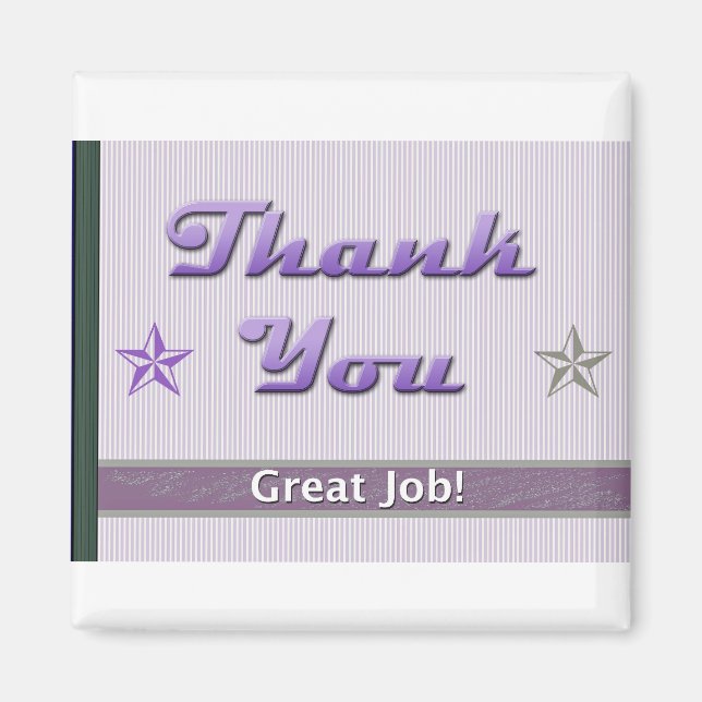 Vielen Dank, Lila Streifen und Sterne Magnet (Vorne)