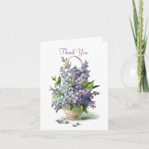 Vielen Dank Lilac Blossoms Basket Dankeskarte