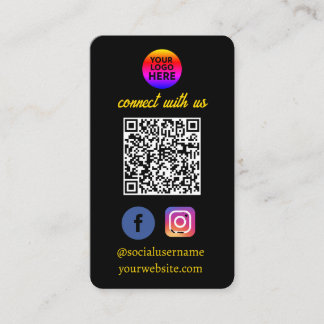 Vielen Dank Logo für Business Card mit qr Code Visitenkarte