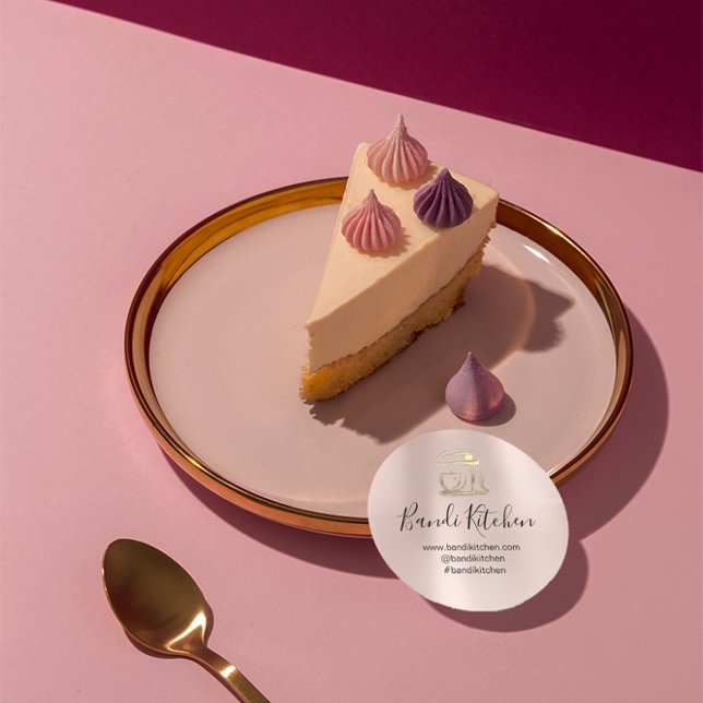 Vielen Dank Logo Küche Kochen Bäckerei Sweet Shop Runder Aufkleber (Thank You Logo Kitchen Cooking Bakery Sweet Shop Classic Round Sticker )